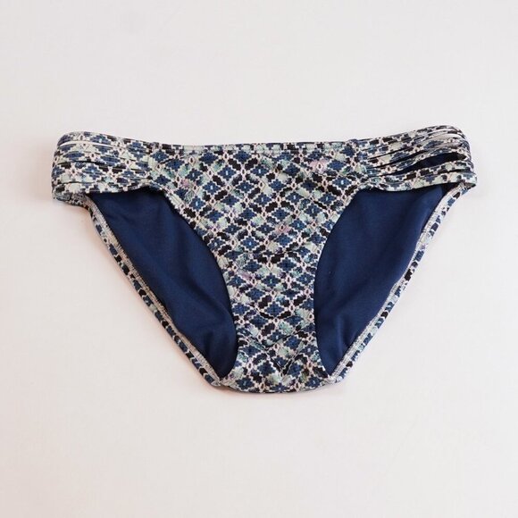 Athleta Aqualuxe Print Bikini Bottom Blue Tiles - Small - Picture 1 of 4